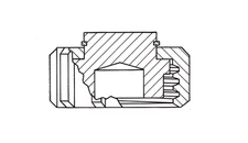 REGO 3175P Brass ACME Cap w/ Chain 1-3/4" Propane LP Gas Cylinder Fitting