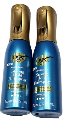 2 Pack Ogx Antioxidants+ Strong Hold Hairspray 24hour Hold 6.5oz