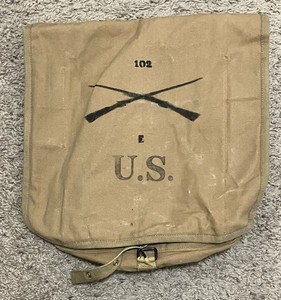Reproduction M1904 Haversack, Used, marked to Co E 102nd Infantry 26th Divison