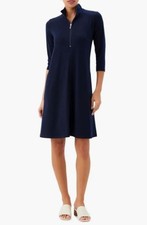 Karen Kane Basics Half Zip Travel Jersey Dress Navy Sz Medium MSRP $129.