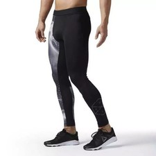 Reebok BQ3472 compression tight AOP black underwear speedwick