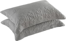 Pillow Shams Queen Size Set of 2, Ultra Soft Breathable Quilted Embroidery