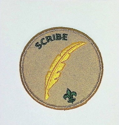 BSA Scribe Position Patch Embroidered Tan Twill