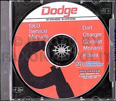 1969 Dodge CD Shop Manuell Ladegerät Super Biene Rose Dart Polara Monaco Repair