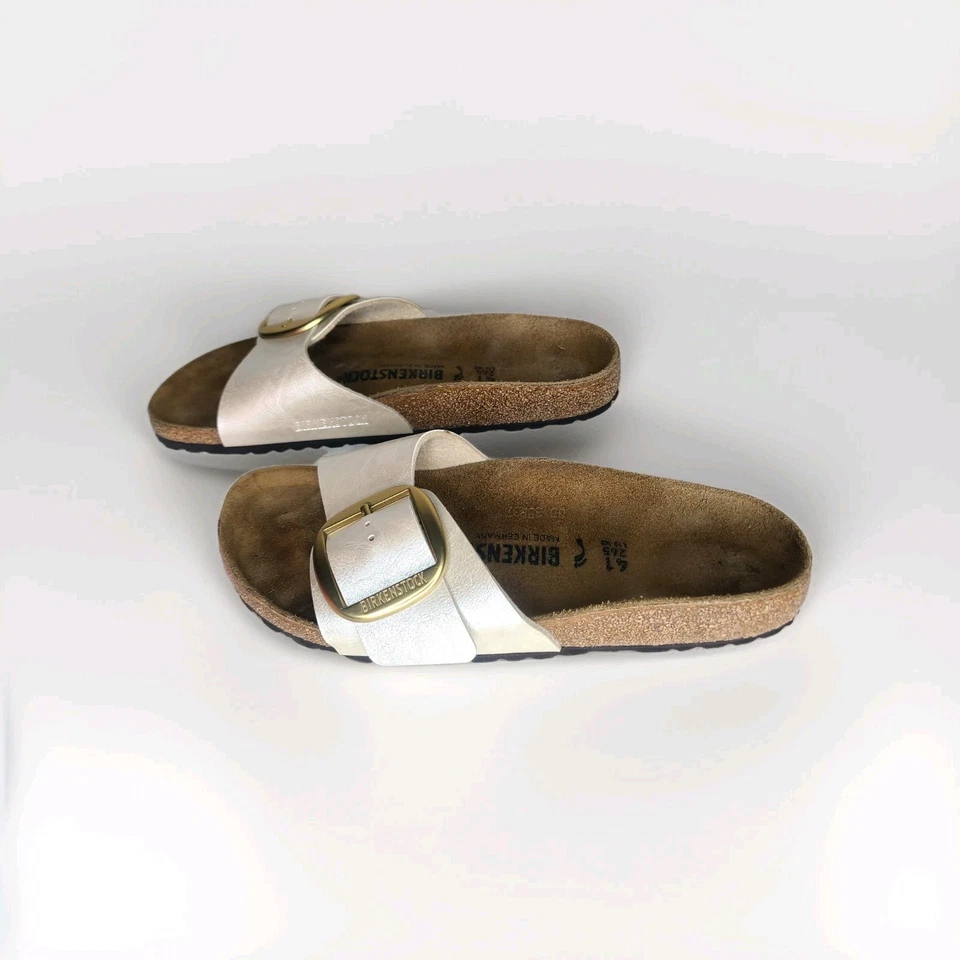 Birkenstock Madrid Big Buckle Damen US 10 EU 41 Pearl White Sandalen schmal - Bild 3 von 4