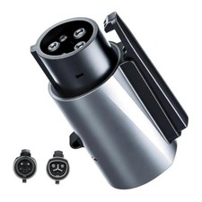 )) Tesla to J1772 Adapter (Max 80A, 250V) for J1772 Electric Vehicles, silver