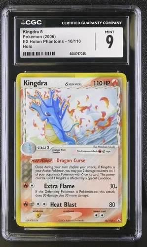 CGC 9 Pokémon English Kingdra δ 10/110 2006 EX Holon Phantoms Rare Holo