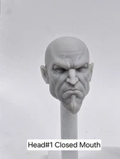 3d Printed GOD OF WAR GOATEE KRATOS HEAD#1  1:12 6" Classified/ Legends