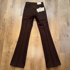 Vtg Levis Pants Saddleman Jeans Mens 28 34 Polyester Western Disco Brown 80s NOS