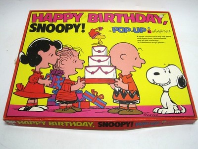 Vintage Happy Birthday Snoopy! Pop-Up Colorforms ALMOST COMPLETE