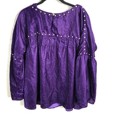 Roja Velvet Top Women Medium Purple Studded Velour Festival Castle Core Regal