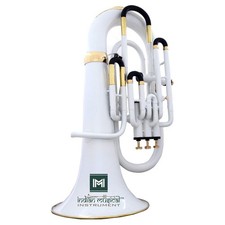 Bb 4-Valve Euphonium Brass Musical Instrument with Mouthpeice and Hard Case.