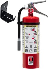 Strike First ABC Fire Extinguisher 5 lb  3A:10BC Dry Chemical, Pressure Red