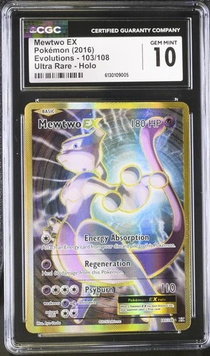 Pokemon Mewtwo EX XY Evolutions Full Art #103 CGC 10 Gem Mint