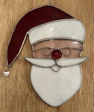 Stained Glass Santa Claus Sun Catcher 6  