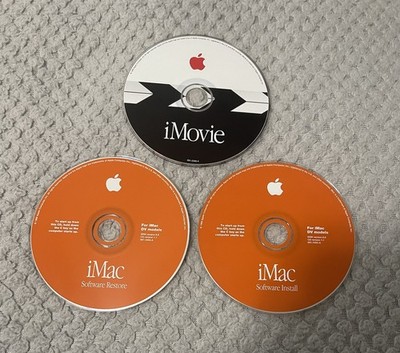 Vintage Apple iMac G3 Software Package, Software Install & Restore CDs 1998 
