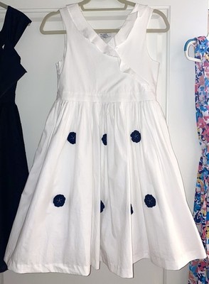 Galeries Lafayette sz 12 Pure White Summer Dress Full Layered Skirt Beautiful