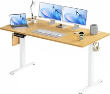 Adjustable Height Standing Desk 63 Inch Electric Sit Stand up down Computer Tabl