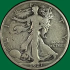 1921-D Walking Liberty Half Dollar Choice Very Good VG+/F Coin #41942