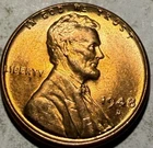 1948-D Lincoln Wheat Cent BU RD - T492