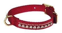 Hamilton Gold Rhinestone Collar With D-ring, 5/8 By 16-inch, Red, New, Free Ship on sale Hamilton Gold Rhinestone Collar With D-ring, 5/8 By 16-inch, Red, New, Free Ship on sale