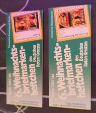2 Heftchen Weihnachtsbriefmarken 1987/88