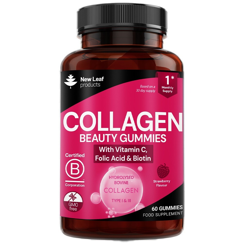 Collagen Gummies + Vitamin C, Folic Acid & Biotin - 60 Marine Collagen Gummies