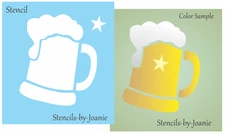 Joanie Stencil 4" tall Beer Mug Stein Pub Bar Man Cave Porch Bar B Q Craft Signs