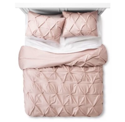 Threshold - Blush Pinch Pleat Duvet Cover & Sham 3 Pcs - King