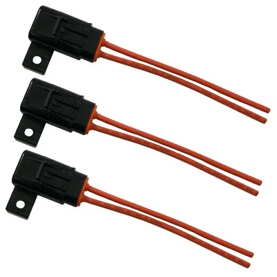 SHERCO-AUTO 3 Pack ATO ATC Waterproof In-Line Blade Fuse Holder 12 Gauge AWG Tinned Marine