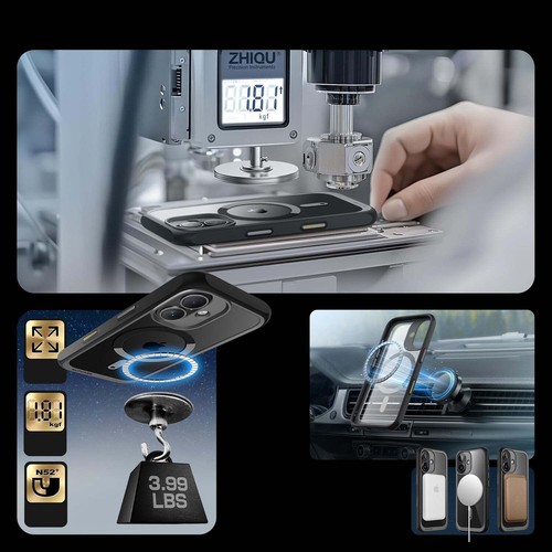 Custodia cellulare per iPhone 16 Supcase case cover custodia foderale trasparente-nero - Foto 12 di 12