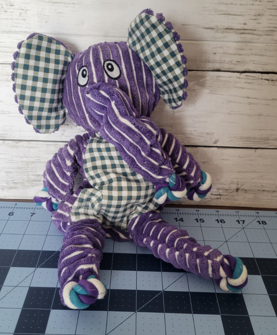 Kong Floppy Knots Elephant Squeaky Rope Fun Tug & Toss Dog T