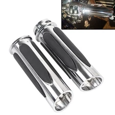 1" Chrome Electronic Throttle Hand Grips Fit For Harley Tri Glide Ultra Limited