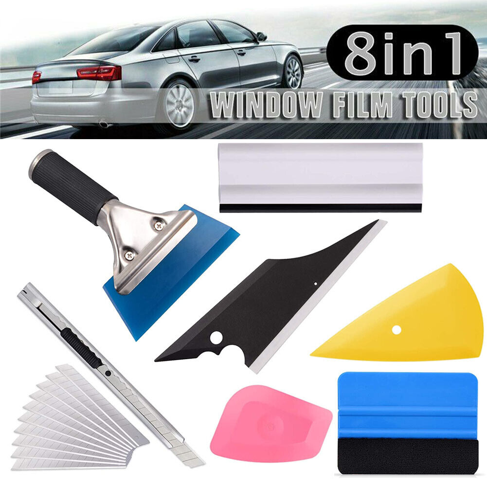 8pcs Car Window Film Tinting Tools Vinyl Wrap Installation Kit Squeegee  Scraper