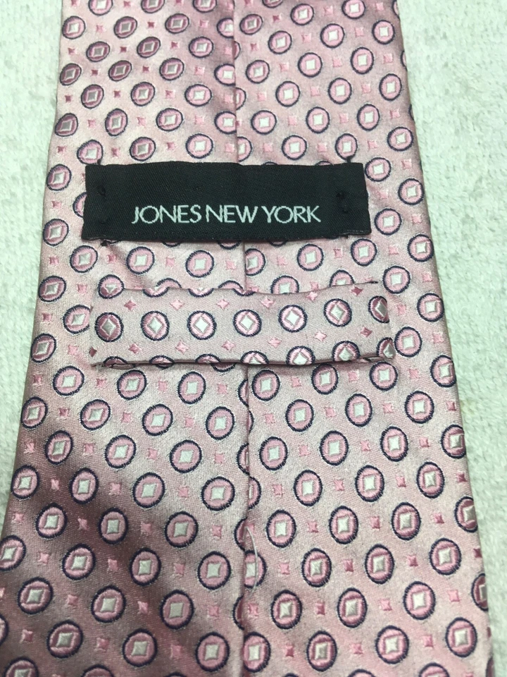 CORBATA HOMBRE JONES NEW YORK ROSA CON NEGRO BLANCO 3,75 X 61 Foto 4 de 4