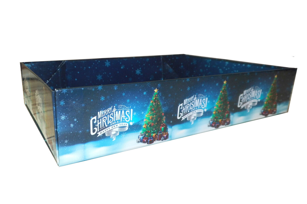 10 Christmas Gift Hamper Trays, Christmas Tree Xmas Sweet Hampers - 20x15x5cm