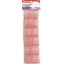 ANNIE SELF-GRIPPING ROLLERS 1314, 6 COUNT PINK JUMBO 1-5/8"