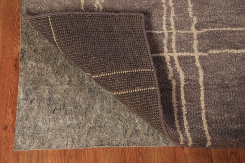 Unique Luxury Hand-Knotted Moroccan Rug Brown Bedroom Centerpiece 5x8 ft - Picture 9 of 21