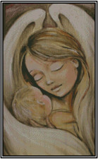 Angel with Baby Counted Cross Stitch Chart No.49-111