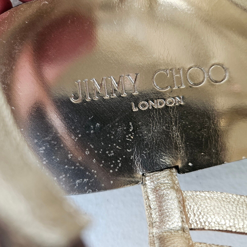 Jimmy Choo Wish braune Leder-Sandalen mit Reißverschluss Käfig Größe 6,5 - Bild 8 von 8