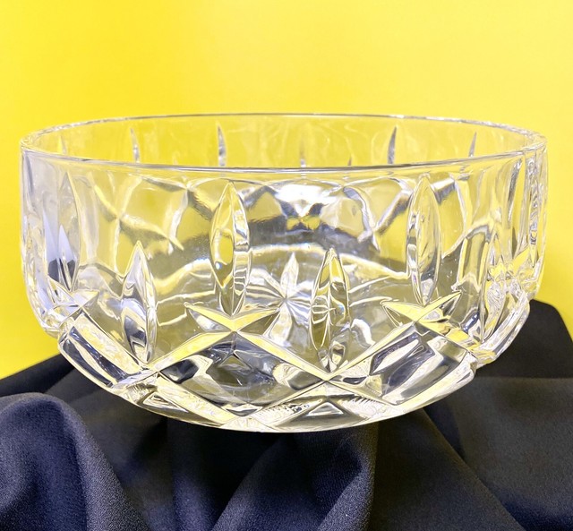 Lovely GORHAM Lady Anne 9" Diameter Cut Crystal Glass Salad Bowl eBay
