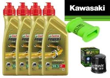 KIT TAGLIANDO KAWASAKI KLE 500 1991/2006 CASTROL 10W50 RACING  FILTRO OLIO ARIA 
