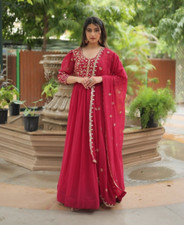 INDIAN PAKISTANI DRESS PARTY FESTIVE WEAR DRESS BOLLYWOOD STYLE GOWN SET