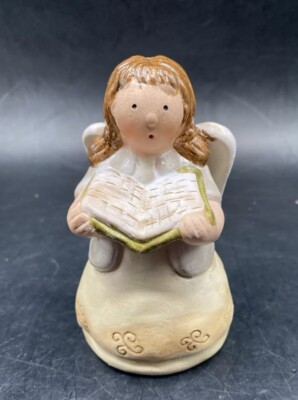 Delton Products, Singing Angel, holding Choir Book Figurine Small 4.5  High