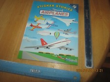 Children's Play/Learning Sticker Stories, Airplanes 75 Stickers