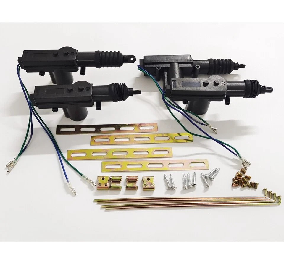 4x Motor actuador de cerradura de puerta esclavo eléctrico de alta resistencia universal para automóvil 2 cables 12V Foto 4 de 4