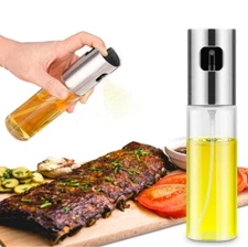Stainless Steel Olive Oil Sprayer Mister – Refillable Cooking Spray Bottle