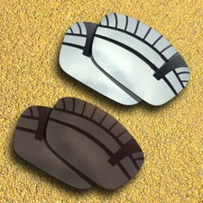 2 Pairs Lenses Replacement for-Oakley Tinfoil Polarized-Silver Copper Brown