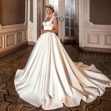 Wedding Dress Cap Sleeve Sweetheart Corset Bridal Gown Sweep Train Ball Dresses