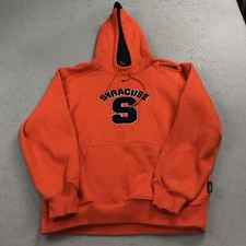 VINTAGE Syracuse Orange Hoodie Mens Small Nike Center Swoosh Sweatshirt NCAA 90s
